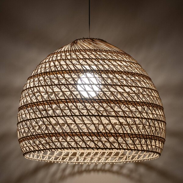 Lampa wisząca BOHO Nowodvorski Lighting, możliwość ściemniania, jasne drewno, salon / jadalnia, drewno
