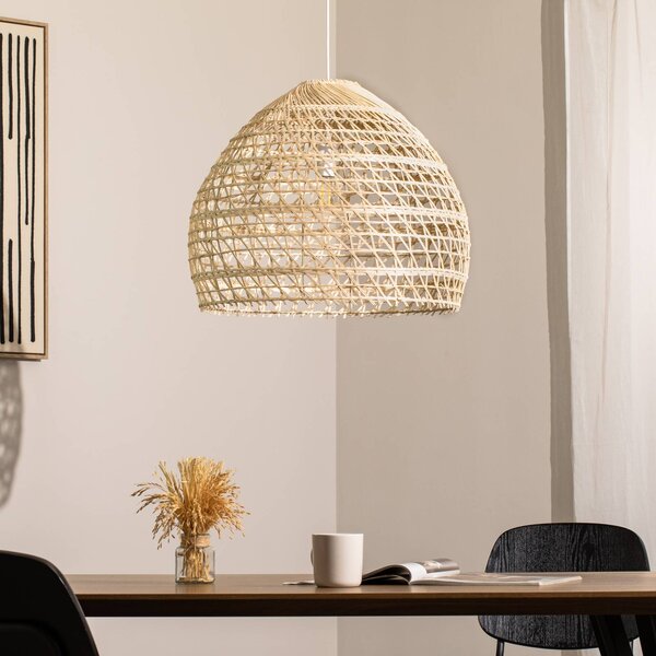 Lampa wisząca BOHO Nowodvorski Lighting, możliwość ściemniania, jasne drewno, salon / jadalnia, drewno