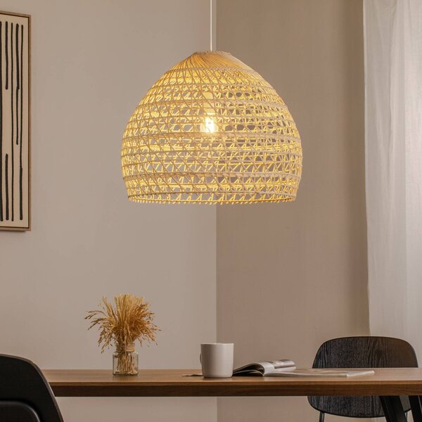 Lampa wisząca BOHO Nowodvorski Lighting, możliwość ściemniania, jasne drewno, salon / jadalnia, drewno