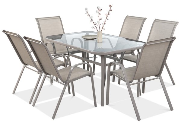 Zestaw mebli ogrodowych BOLOGNA 150/6 Light Beige