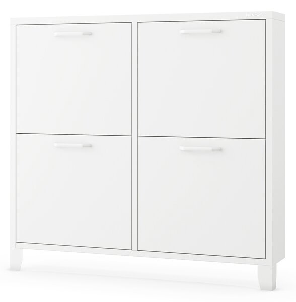Szafka na buty metalowa, wąska, biała, 960x900x170 mm: SHIRLEY