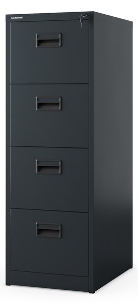 Szafa kartotekowa metalowa z 4 szufladami antracytowa, 460x1320x620 mm: SARA