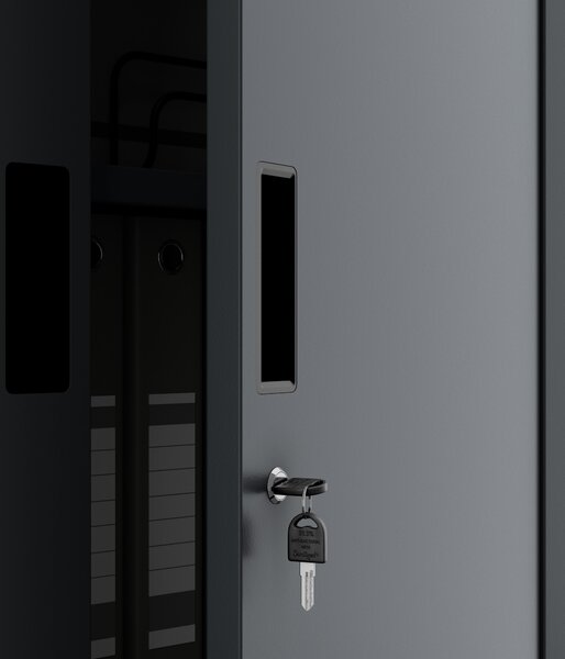 Szafa metalowa biurowa z 4 półkami antracytowa, 1750x800x400 mm: JAN Compact