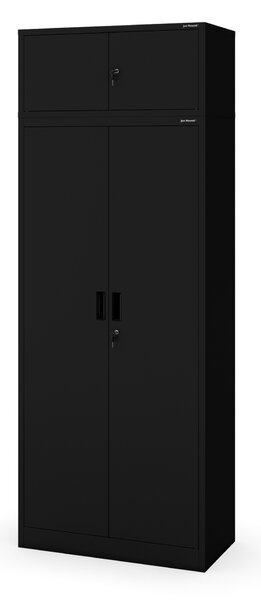 Szafa metalowa biurowa z 4 półkami czarna, 1750x800x400 mm: JAN Compact