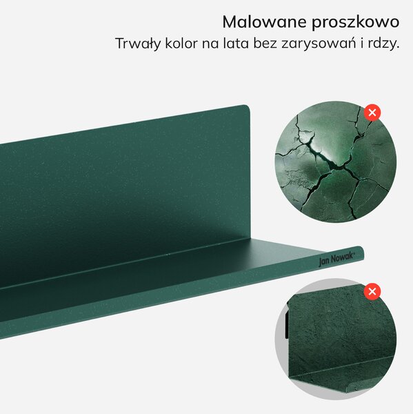 Półka wisząca JOANNE 700 mm, Modern: butelkowa zieleń