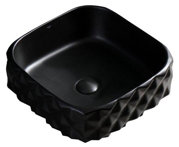 Umywalka nablatowa HYDROSAN PEARL-MTB-400 Prostokątny Czarny mat
