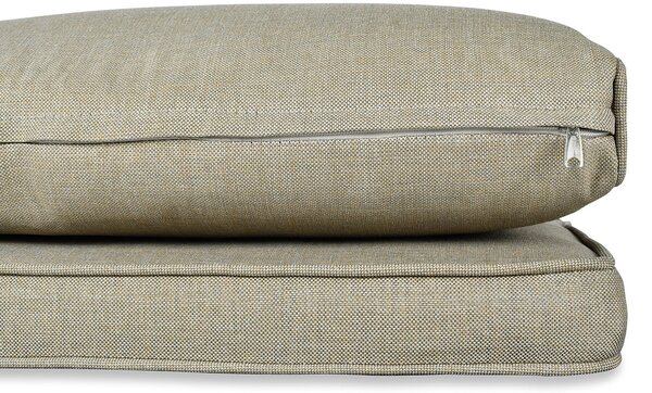 Zestaw z technorattanu BORNEO + PUFY Brown