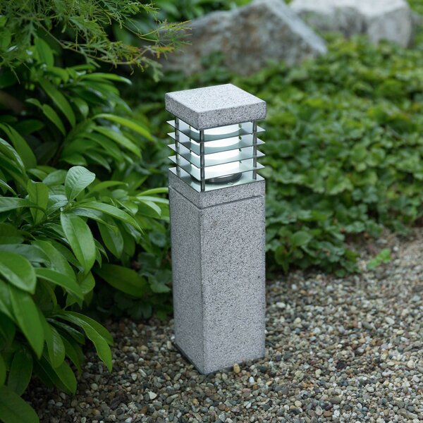 Heitronic Lampa ogrodowa stojąca La Mer, aluminiowy / szary / cynkowy, kamień, nowoczesny