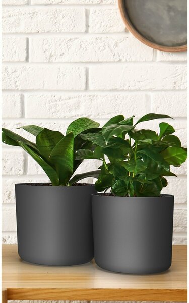Gardenico Doniczka Lora antracyt, śr. 30 cm, śred. 30 cm