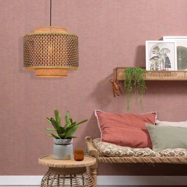 Good & Mojo Lampa wisząca Bhutan, możliwość ściemniania, jasne drewno, salon / jadalnia, bambus, design