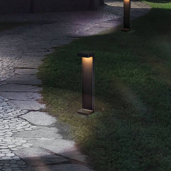 Viokef Lampa ogrodowa stojąca Quadro, czarny, aluminium, nowoczesny