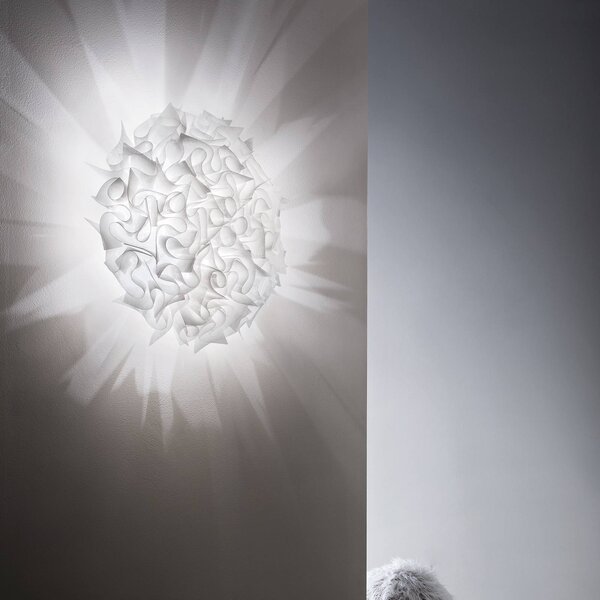 Slamp Lampa sufitowa designerska VELI Couture, możliwość ściemniania, biały / opal, salon / jadalnia, tworzywo sztuczne, design