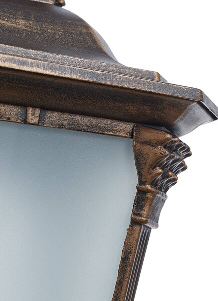 ORION Nostalgiczna zewnętrzna lampa wisząca Aiko, brązowy / mosiężny, aluminium, antyczny