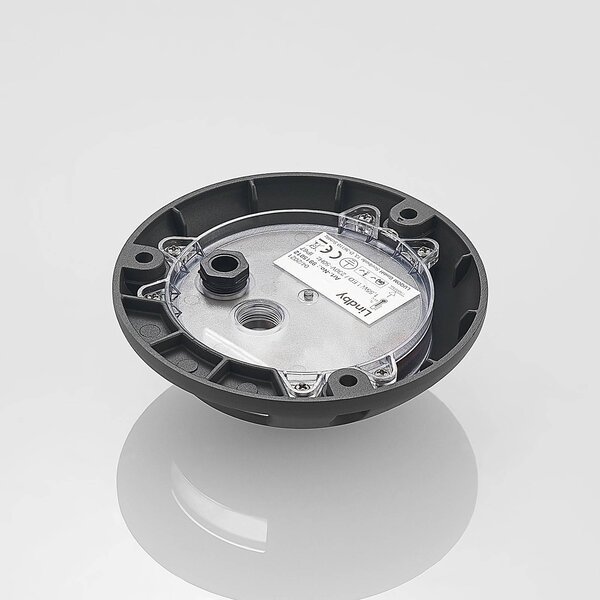 Lindby Huban oprawa natynkowa LED, 1-punktowa, czarny, aluminium, nowoczesny