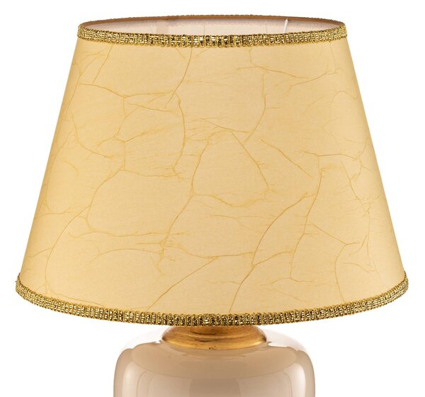 Lampa stołowa Mozart ONLI, kremowy / amber, salon / jadalnia, ceramika, antyczny