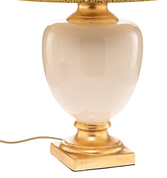 Lampa stołowa Mozart ONLI, kremowy / amber, salon / jadalnia, ceramika, antyczny
