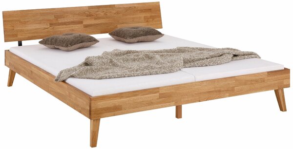 Łóżko z drewna dębowego klejonego 180x200 cm, nowoczesne