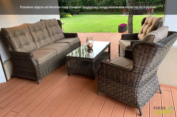 Zestaw technorattanowy TRIVENTO 3 Brown