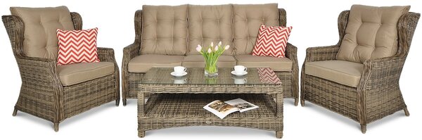 Zestaw technorattanowy TRIVENTO 3 Brown