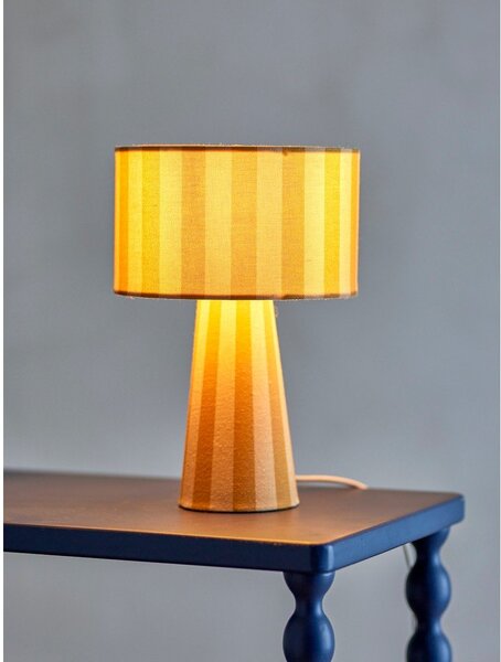 Żółta tekstylna lampa stołowa z tekstylnym kloszem (wysokość 30 cm) Emmie – Bloomingville