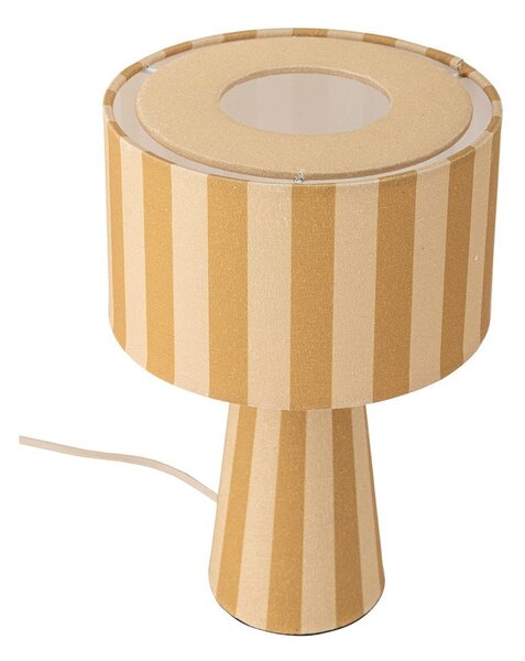 Żółta tekstylna lampa stołowa z tekstylnym kloszem (wysokość 30 cm) Emmie – Bloomingville