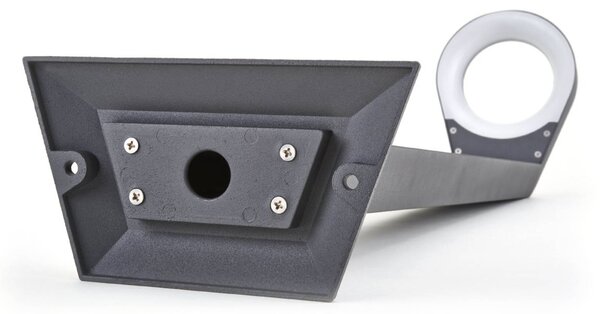 Słupek oświetleniowy LED JARKA Lucande, aluminiowy / szary / cynkowy, aluminium, nowoczesny