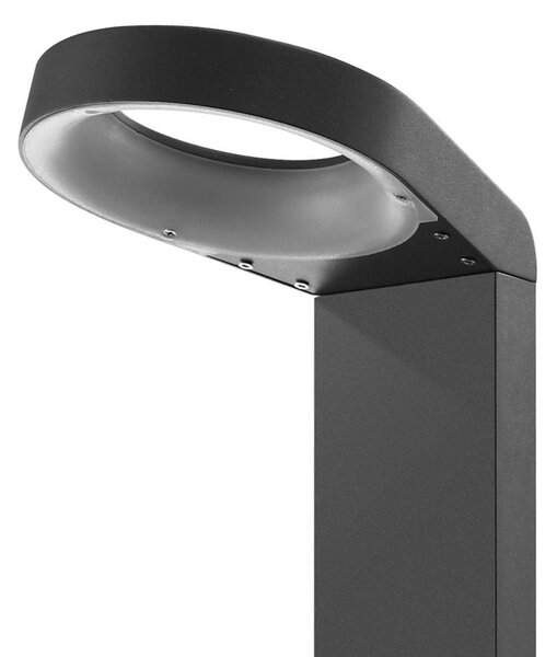 Słupek oświetleniowy LED JARKA Lucande, aluminiowy / szary / cynkowy, aluminium, nowoczesny