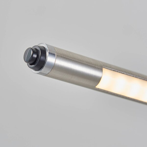 Lampa stojąca LED Jabbo Lindby, aluminiowy / szary / cynkowy, biuro, metal, nowoczesny