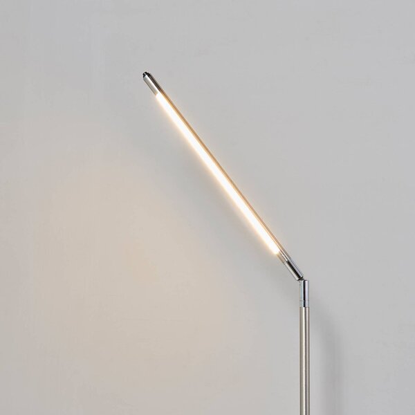 Lampa stojąca LED Jabbo Lindby, aluminiowy / szary / cynkowy, biuro, metal, nowoczesny