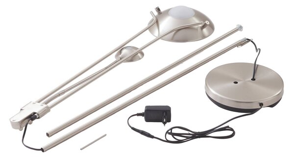 Lampa stojąca LED Josefin Lindby, możliwość ściemniania, aluminiowy / szary / cynkowy, salon / jadalnia, metal, nowoczesny