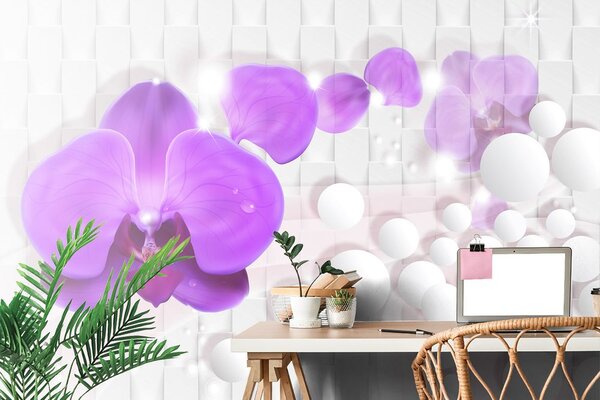 Tapeta orchidea na abstrakcyjnym tle