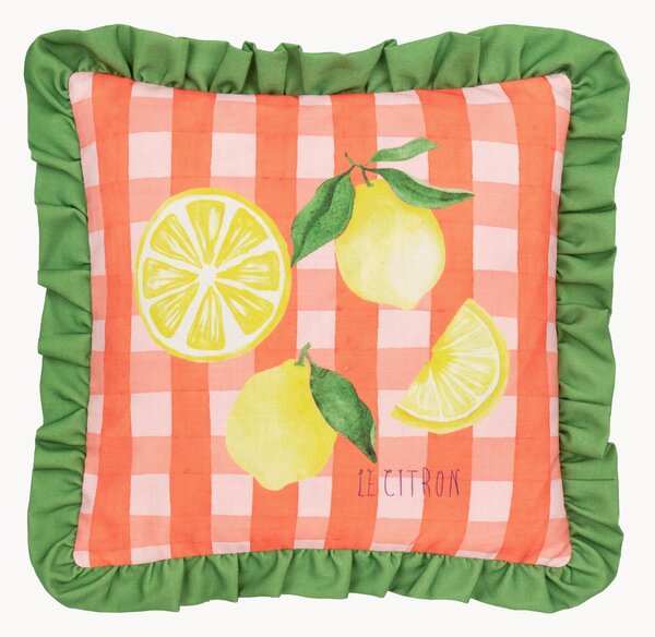 Poduszka z falbanką Gingham