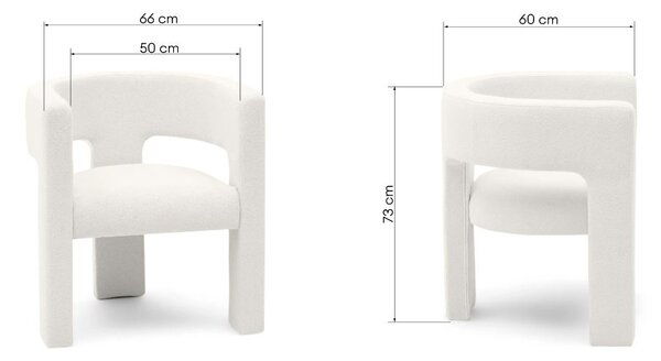 Biały designerski fotel ALPAH B