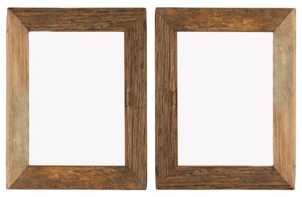 Ramki na zdjęcia, 2 szt., 34x40 cm, drewno z odzysku i szkło