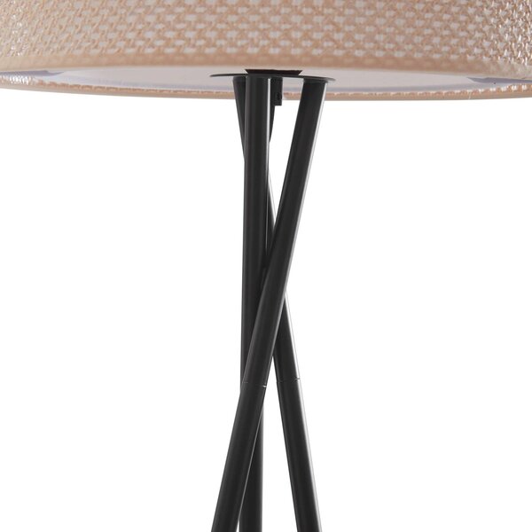 Lampa stojąca Soula Lindby, kremowy / amber, salon / jadalnia, tworzywo sztuczne, dworkowy / rustykalny