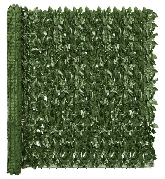 Parawan balkonowy, ciemnozielone liście, 300x150 cm