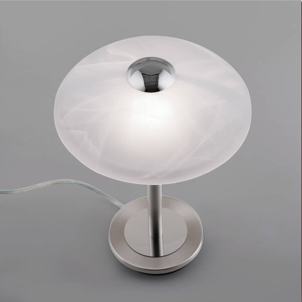 Paul Neuhaus Lampa stołowa Enova, możliwość ściemniania, chromowy / srebrny, salon / jadalnia, metal