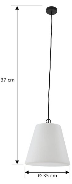Lindby – lampa wisząca zewnętrzna Alaida, biała, tworzywo sztuczne, E27, IP65 Alaida Lindby, możliwość ściemniania, biały / opal, tworzywo sztuczne, nowoczesny