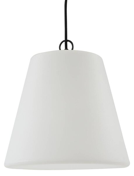 Lindby – lampa wisząca zewnętrzna Alaida, biała, tworzywo sztuczne, E27, IP65 Alaida Lindby, możliwość ściemniania, biały / opal, tworzywo sztuczne, nowoczesny