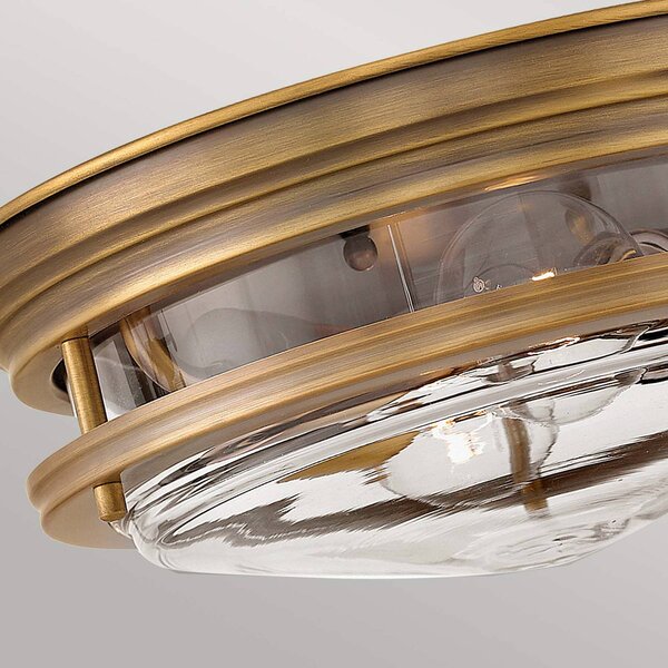 Quintiesse Lampa sufitowa zewnętrzna Hadrian, brąz/przezroczysty możliwość ściemniania, brązowy / mosiężny, metal