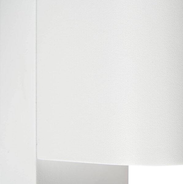 Lampa zewnętrzna z czujnikiem ruchu Tetje PRIOS, możliwość ściemniania, biały / opal, aluminium, nowoczesny