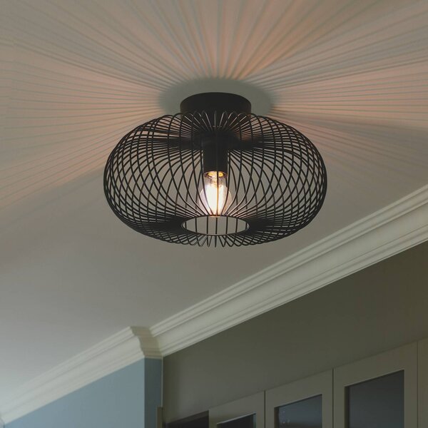 Nordlux Lampa sufitowa Beroni, możliwość ściemniania, czarny, salon / jadalnia, metal