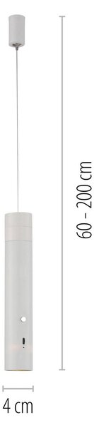 JUST LIGHT. GmbH Lampa wisząca Attach, możliwość ściemniania, biały / opal, salon / jadalnia, metal, nowoczesny