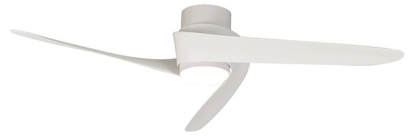 Mantra Iluminación Wentylator sufitowy LED Groenland M, biały, DC, cichy, CCT możliwość ściemniania, biały / opal, salon / jadalnia, tworzywo sztuczne, nowoczesny