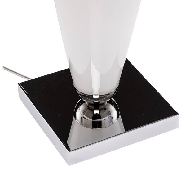 Lampa stołowa Lund Argon, biały / opal, salon / jadalnia, tkanina / materiał / jedwab, nowoczesny