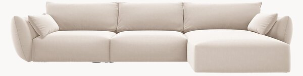 Sofa narożna z weluru Matera (4-osobowa)