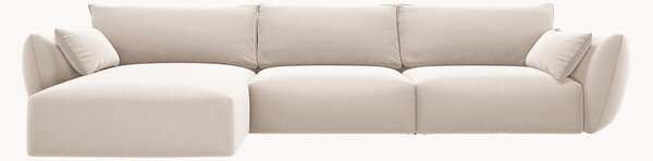 Sofa narożna z weluru Matera (4-osobowa)
