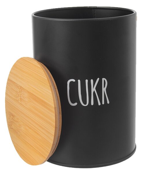 Orion Pojemnik blaszany na cukier BLACK