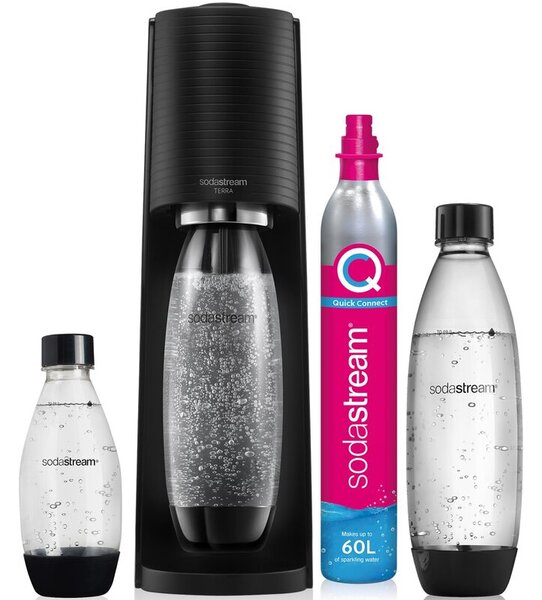 Saturator SODASTREAM Terra Czarny + 3 butelki