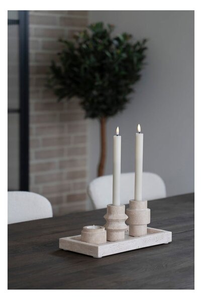 Kamienne świeczniki zestaw na świeczkę typu tealight 2 szt. – House Nordic